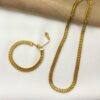 Unisex Hip-Hop Style Chunky Cable Chain Necklace and Bracelet Set