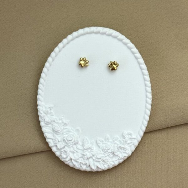 Cute Cat Ear and Paw Print Earrings Set