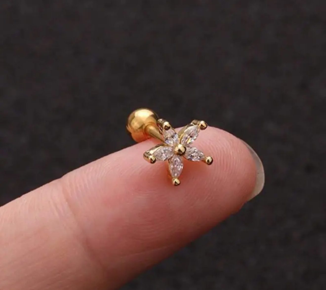 Exquisite Cartilage Piercing Studs - 3Pcs - Image 4