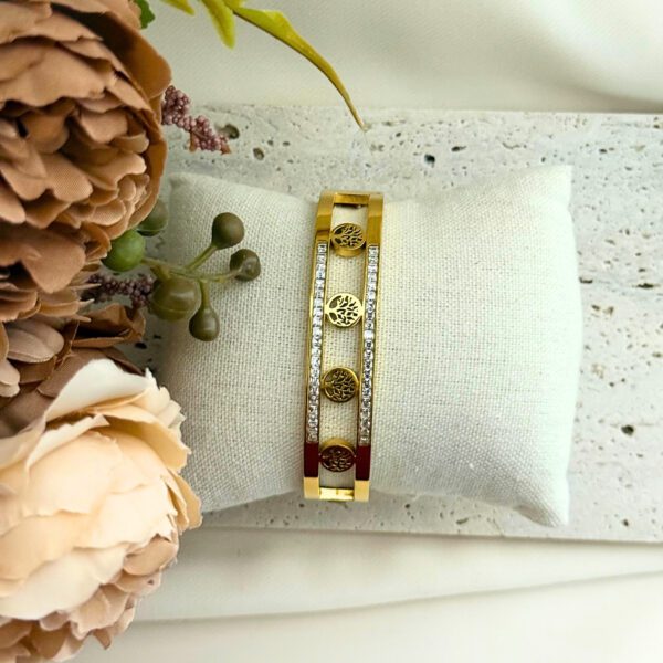 Life Tree Bangle - Chunky Multi-Layer Design