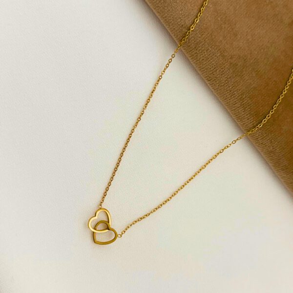 Love Heart Pendant Necklace with 18K Gold