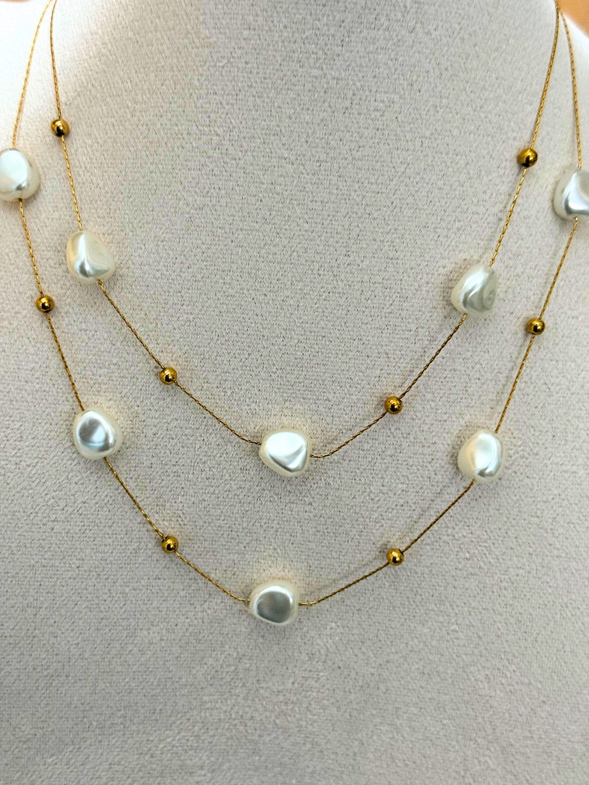 Neha Double Layered Pearl Necklace