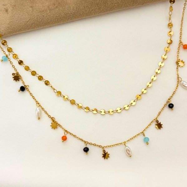Reena Multi-Color Charm Necklace