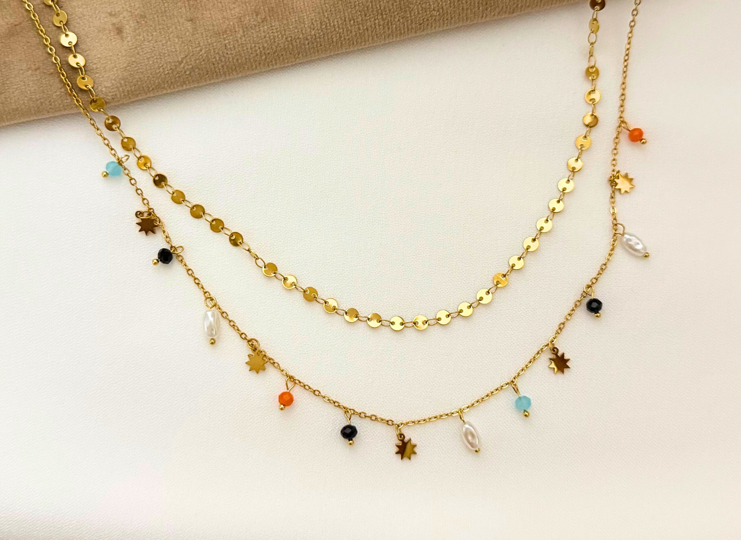 Reena Multi-Color Charm Necklace