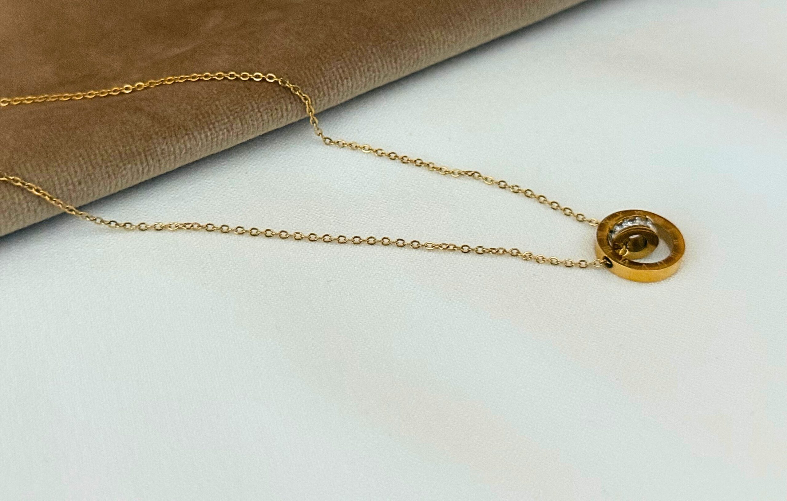 Roman Double Ring Necklace - Image 2