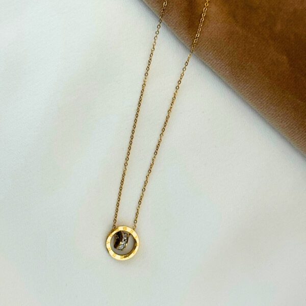 Roman Double Ring Necklace