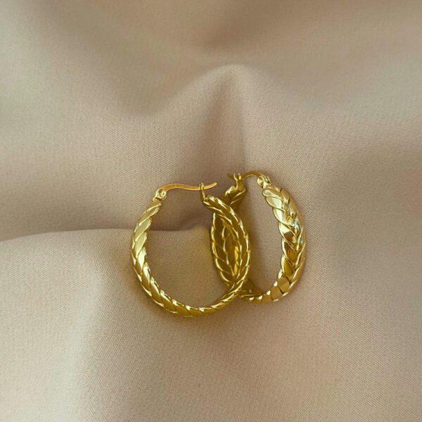 Tassel C-Shaped Hoop earrings