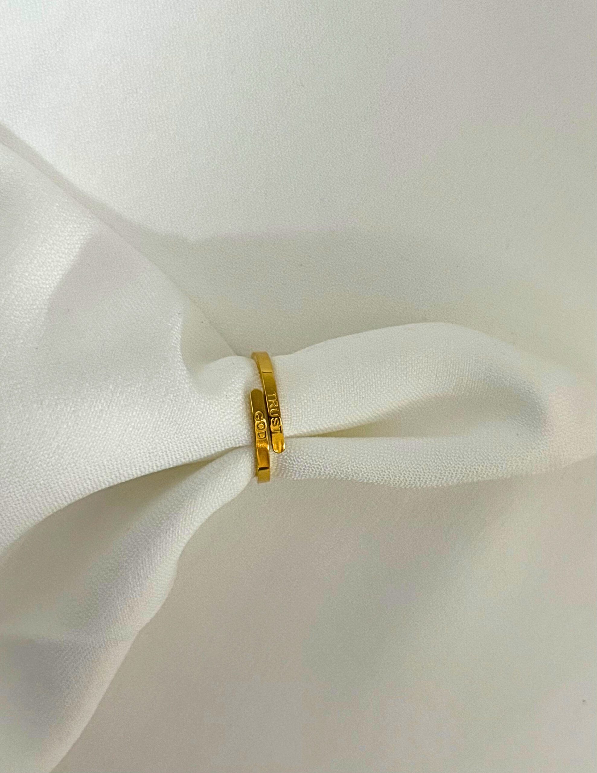 Trust God Adjustable Ring