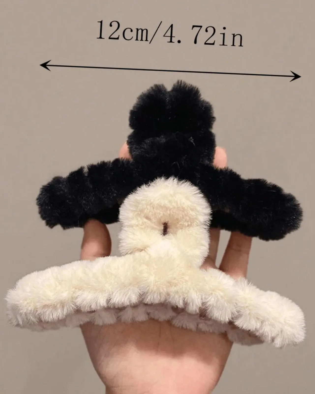 3Pcs Fluffy Large Size Claw Hair Clips