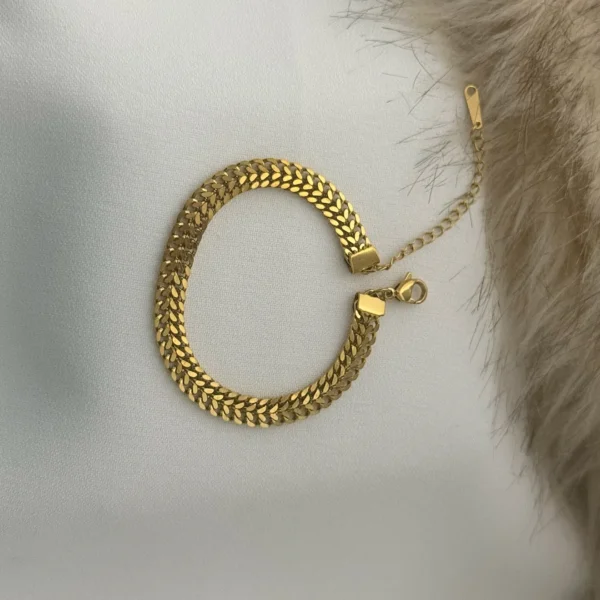 Chunky Cable Chain Bracelet, 18K Gold-Plated