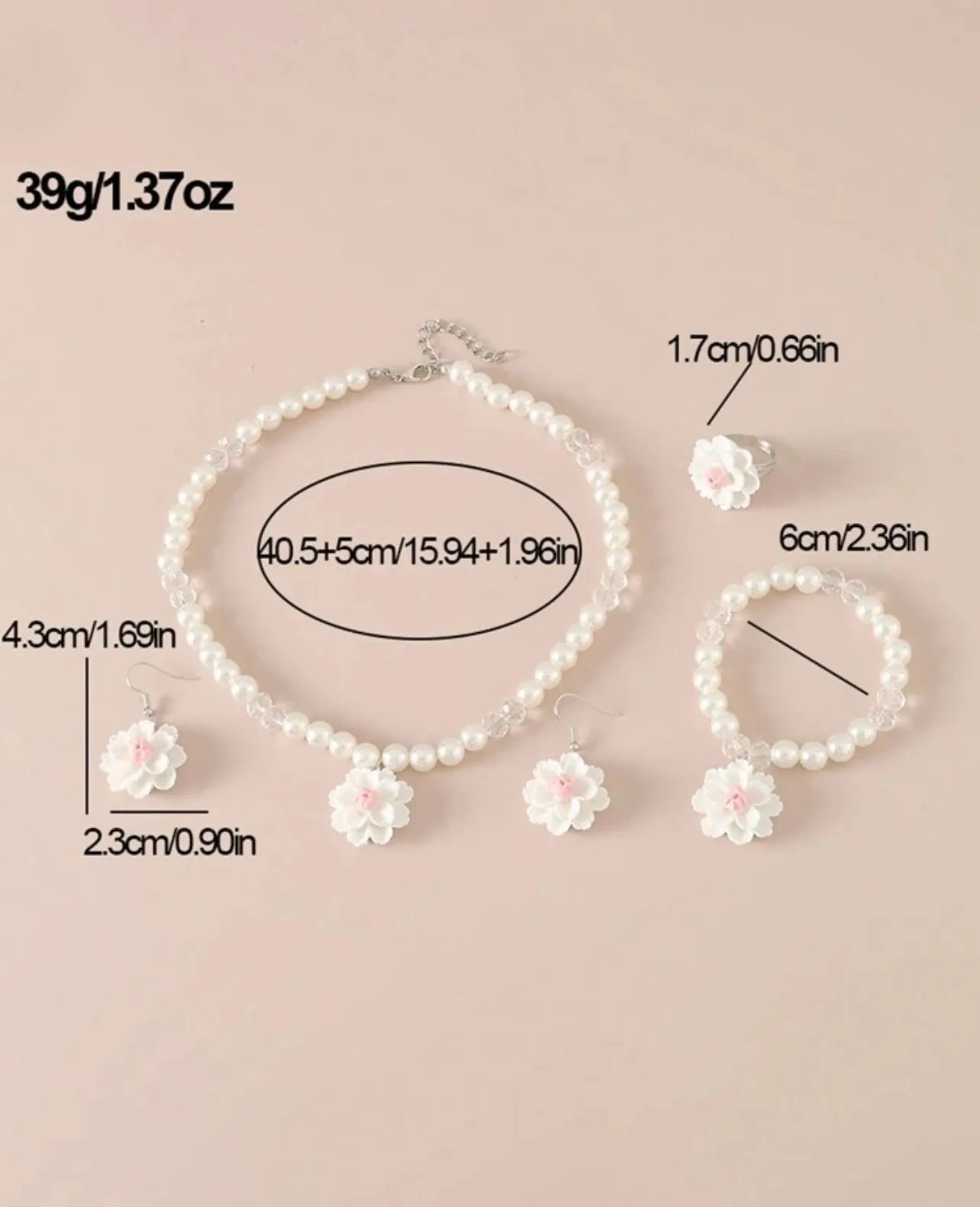 White jewellery set