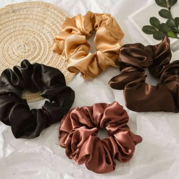 6pcs Silky Satin Scrunchies Pack