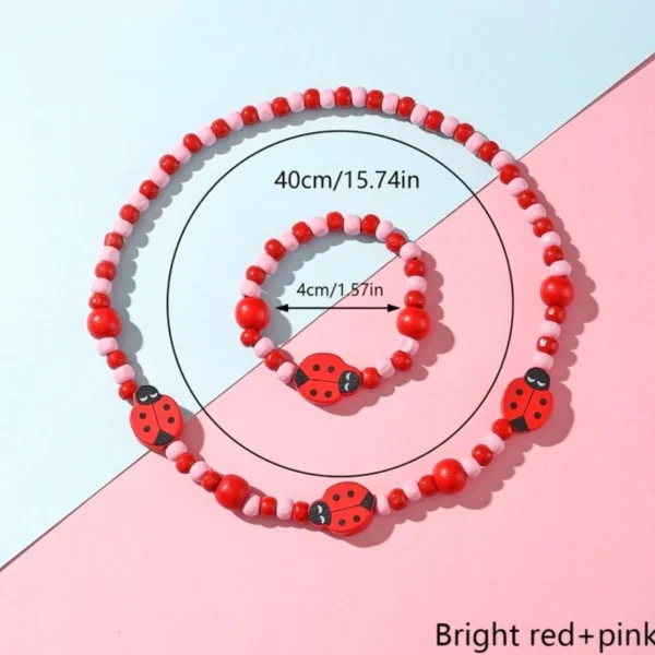 Ladybird Necklace and Bracelet