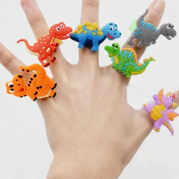 Dinasour Set of 6 rings